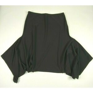 Black & White Womens Skirt Flare Asymmetrical‎ Pull On Elastic Waist S Small